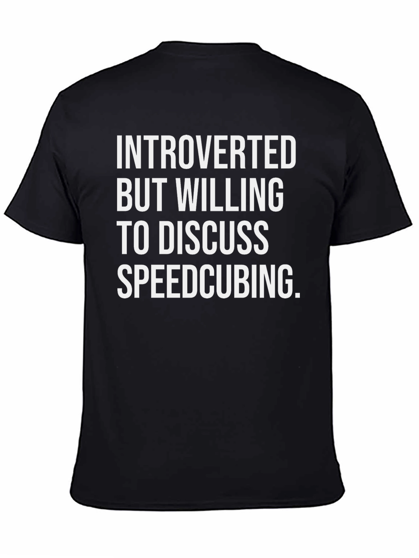 Introverted Speedcubing T-Shirt - Black Funny Tee