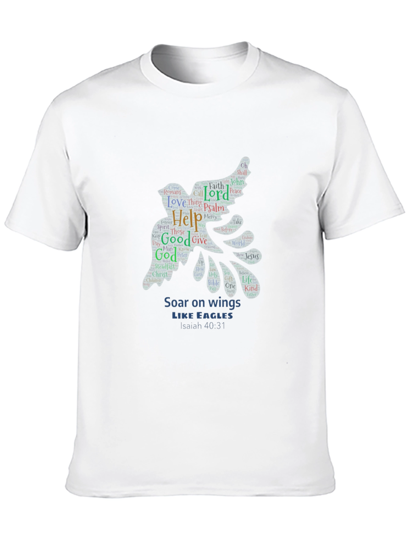 Soar on Wings Eagle Word Art T-Shirt
