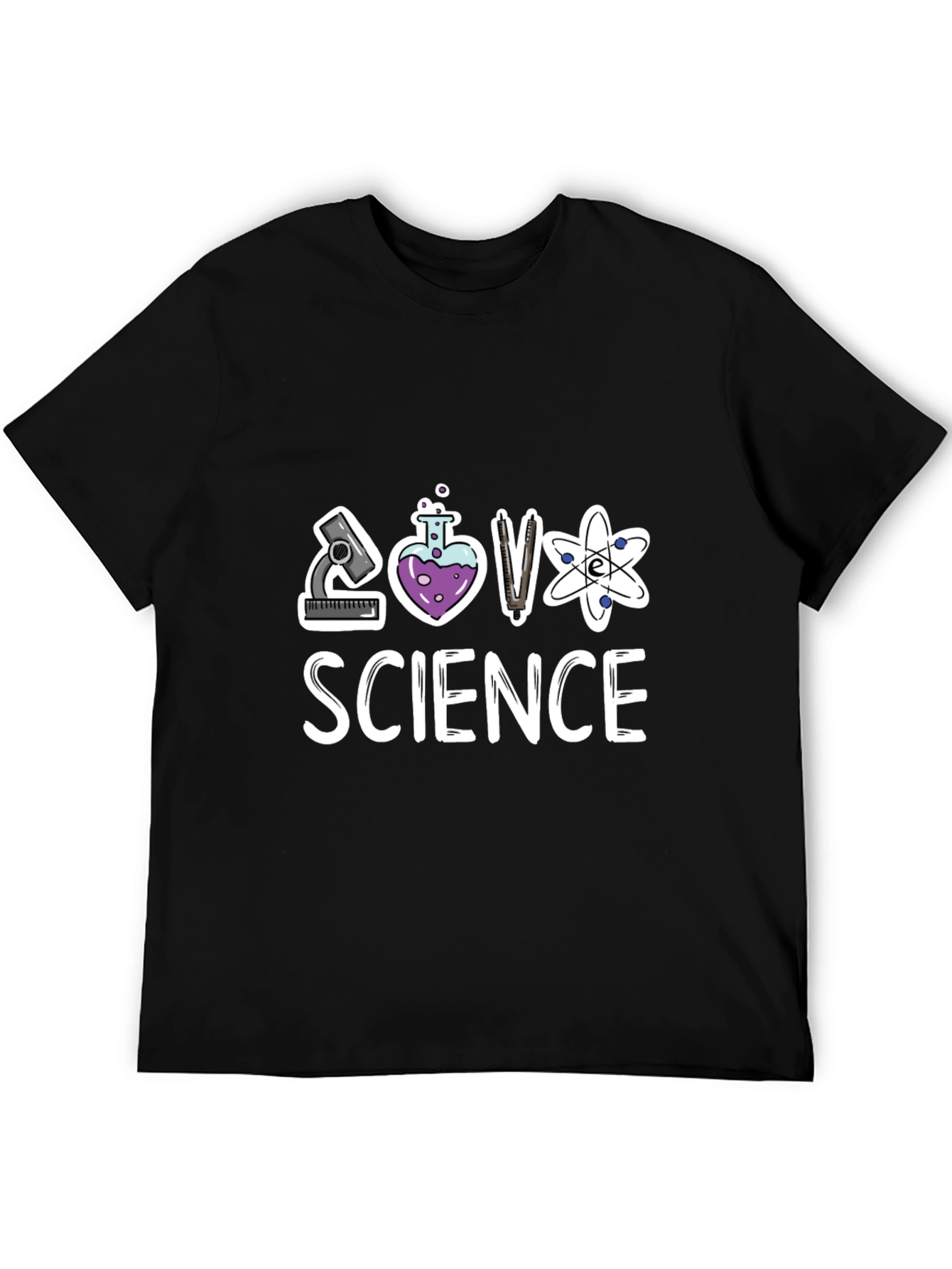 Science T-Shirt - Microscope Beaker Atoms
