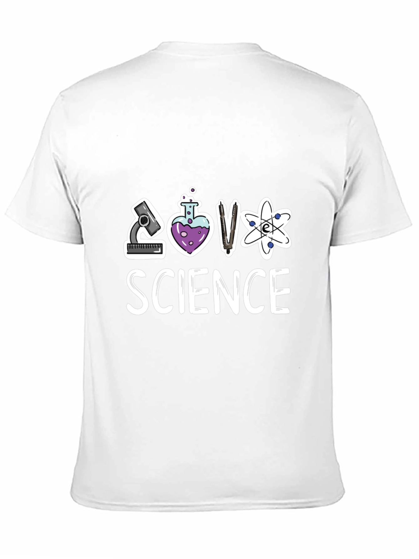 Science T-Shirt - Microscope Beaker Atoms