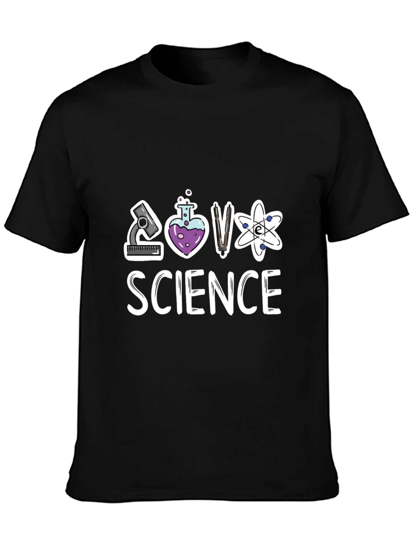 Science T-Shirt - Microscope Beaker Atoms