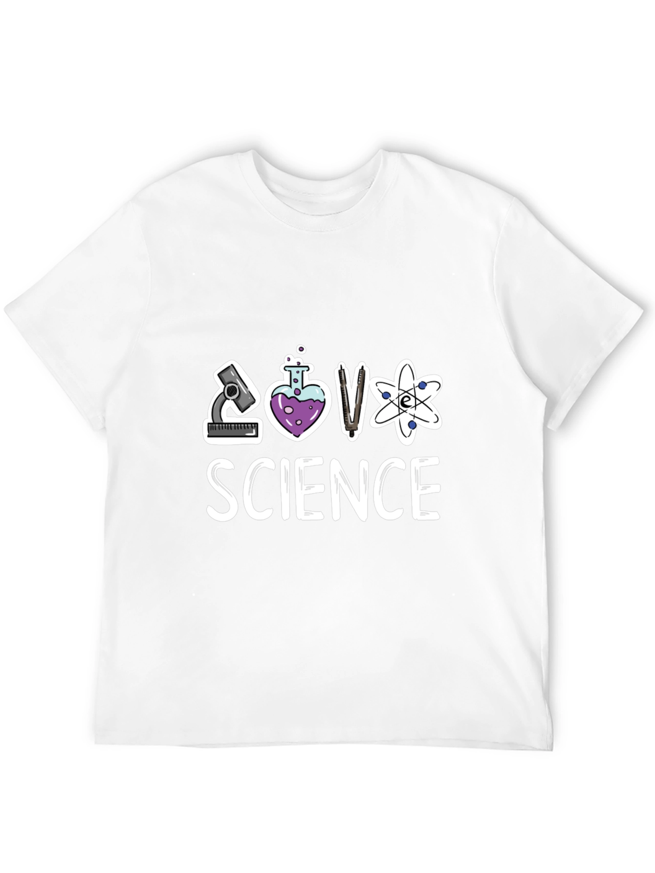 Science T-Shirt - Microscope Beaker Atoms