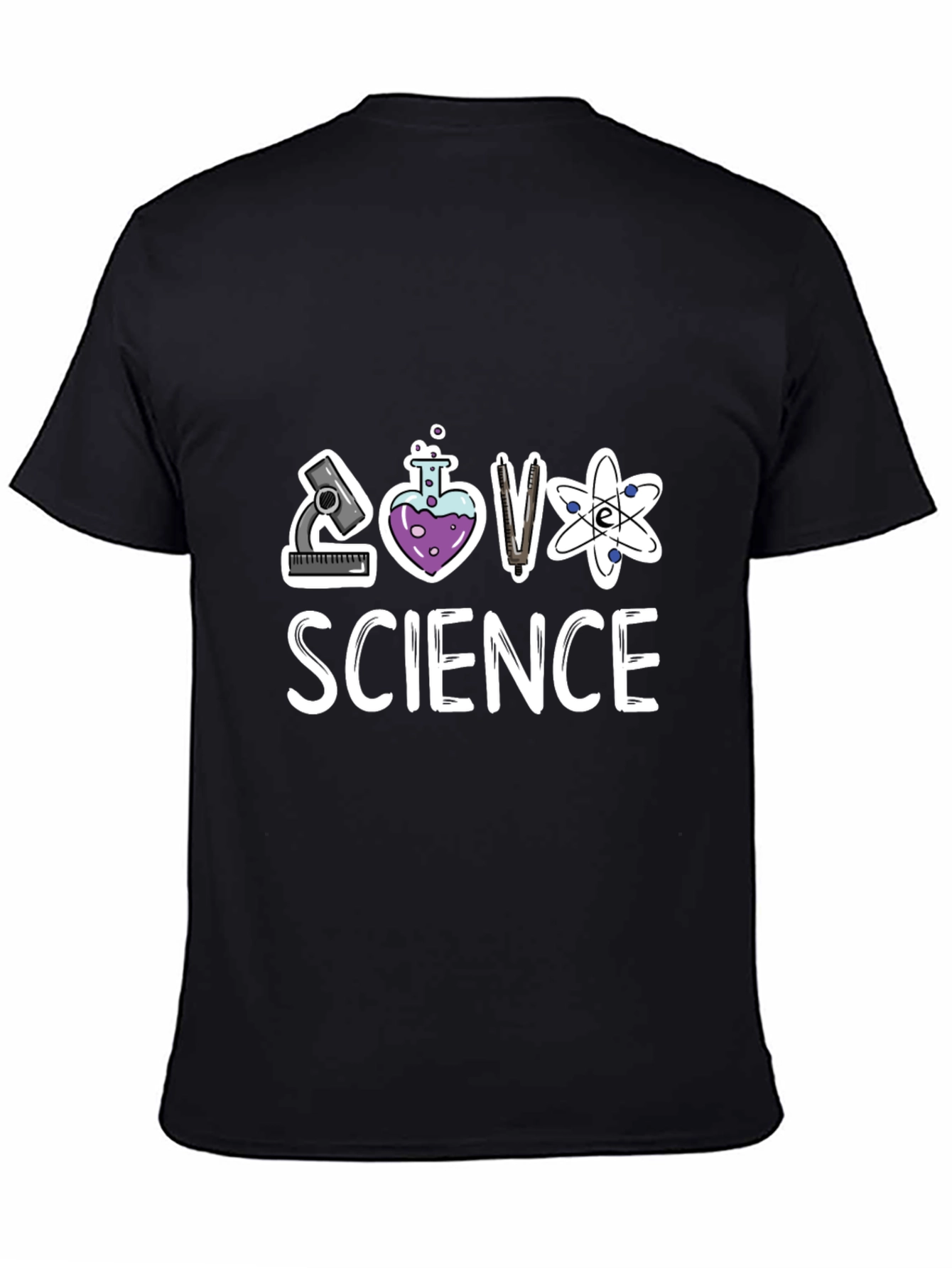 Science T-Shirt - Microscope Beaker Atoms