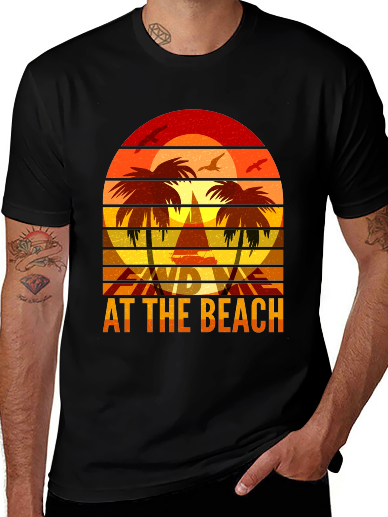 Retro Beach Sunset T-Shirt
