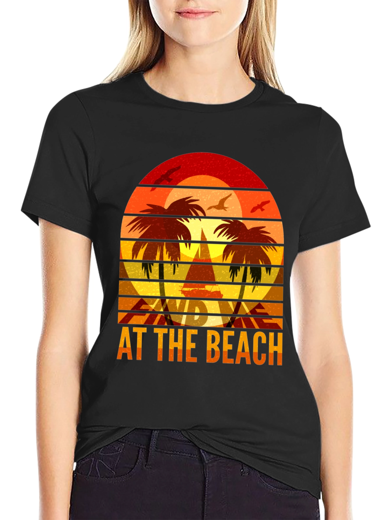 Retro Beach Sunset T-Shirt