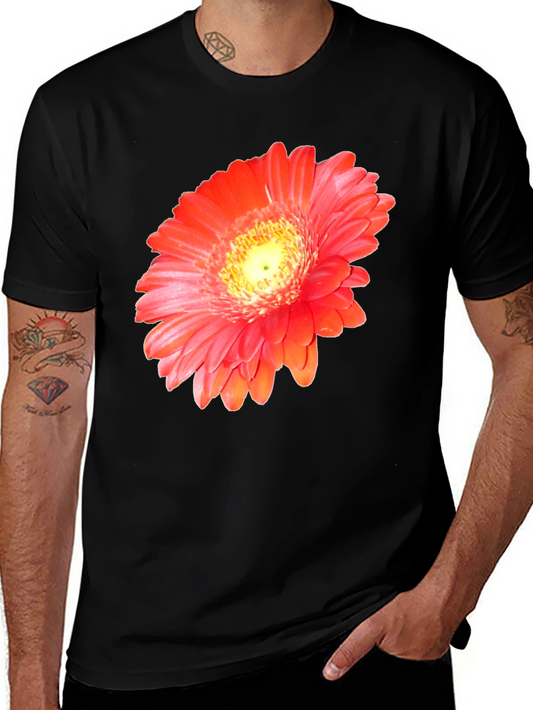 Bold Floral Graphic Black T-Shirt