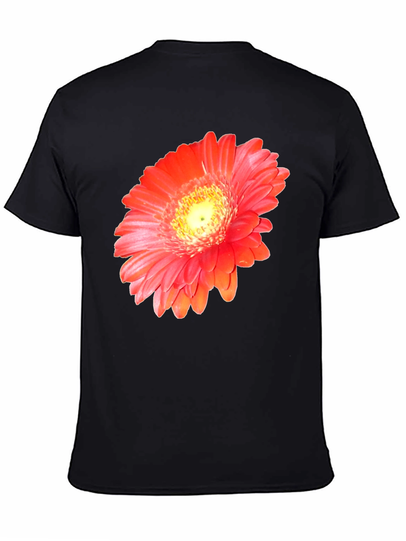 Bold Floral Graphic Black T-Shirt