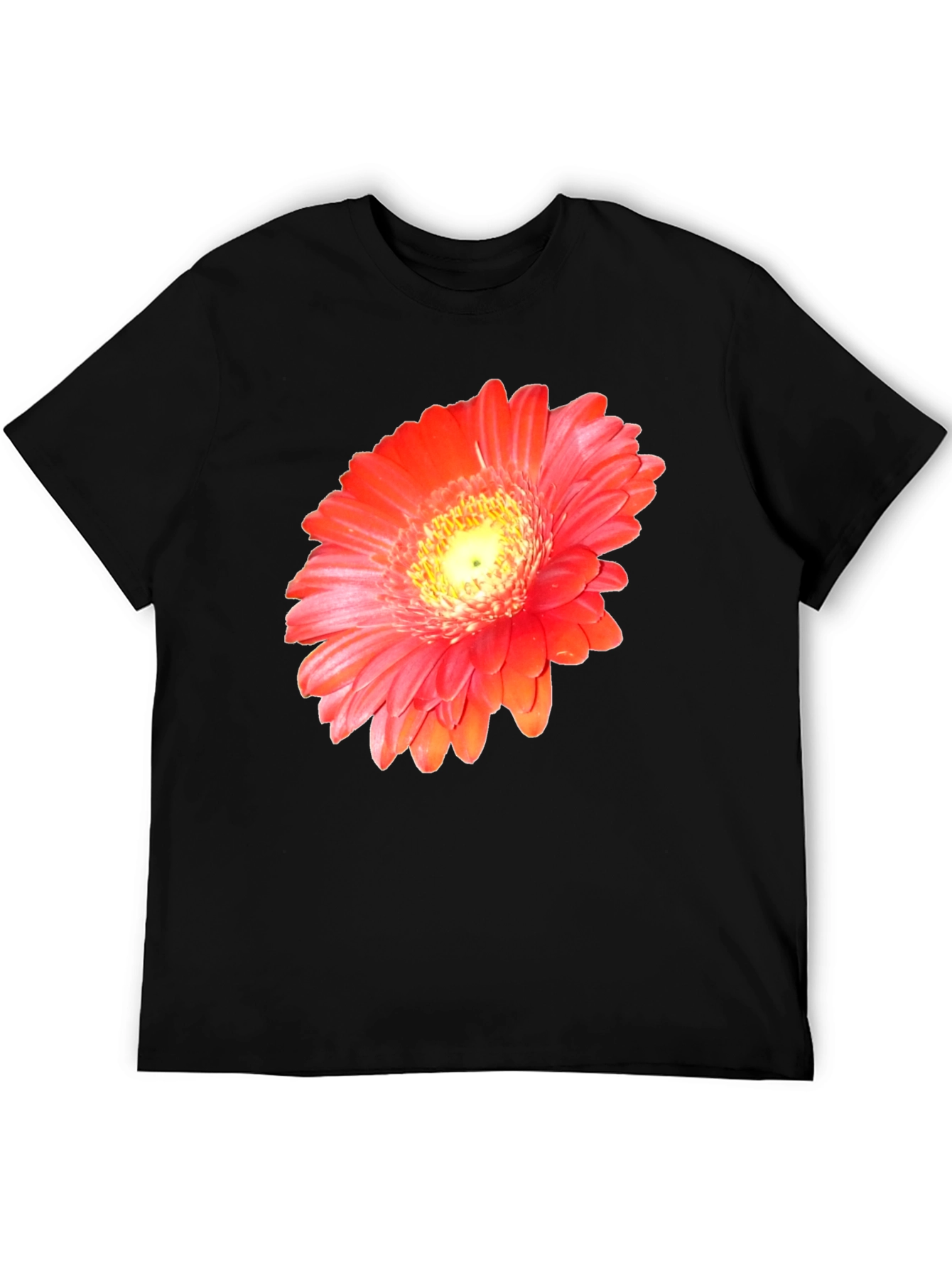 Bold Floral Graphic Black T-Shirt