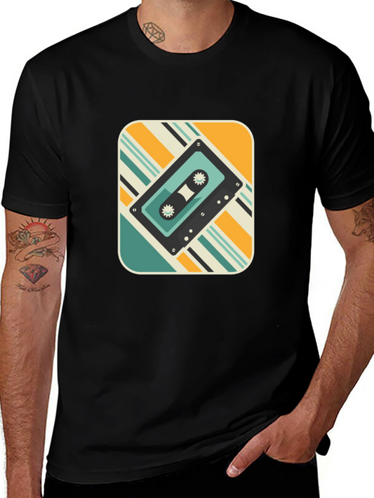 Retro Cassette Graphic T-Shirt - Vintage Style