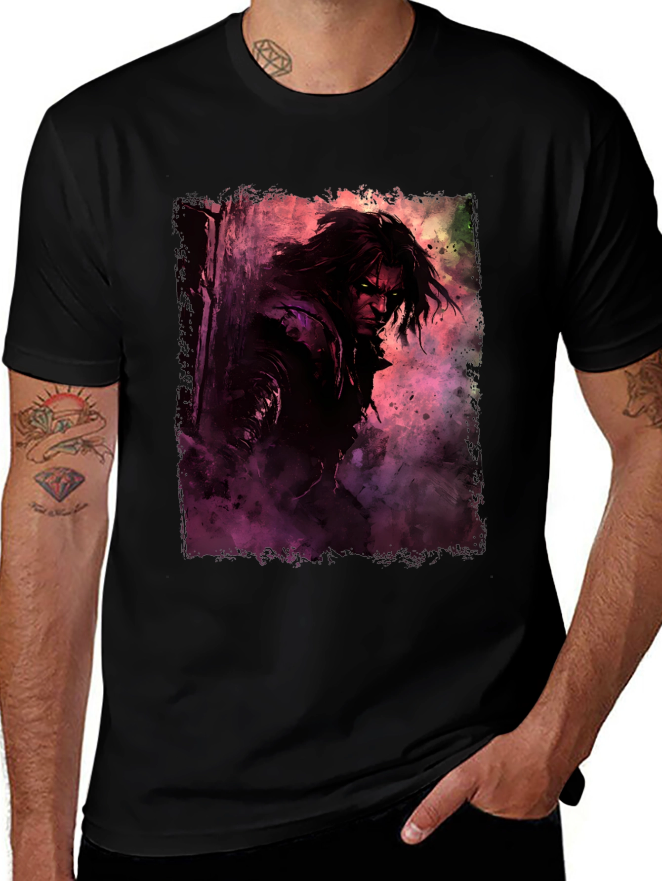 Dark Fantasy Graphic Tee - Mens Black T-Shirt