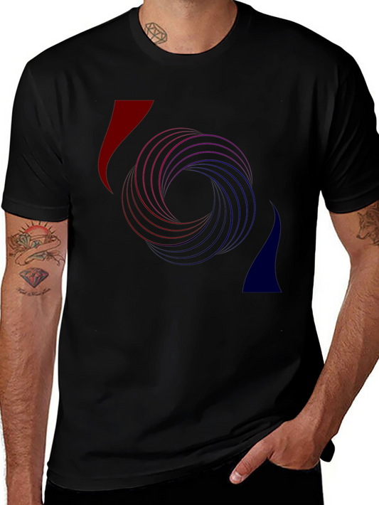 Abstract Swirl Graphic Tee - Modern Art T-Shirt