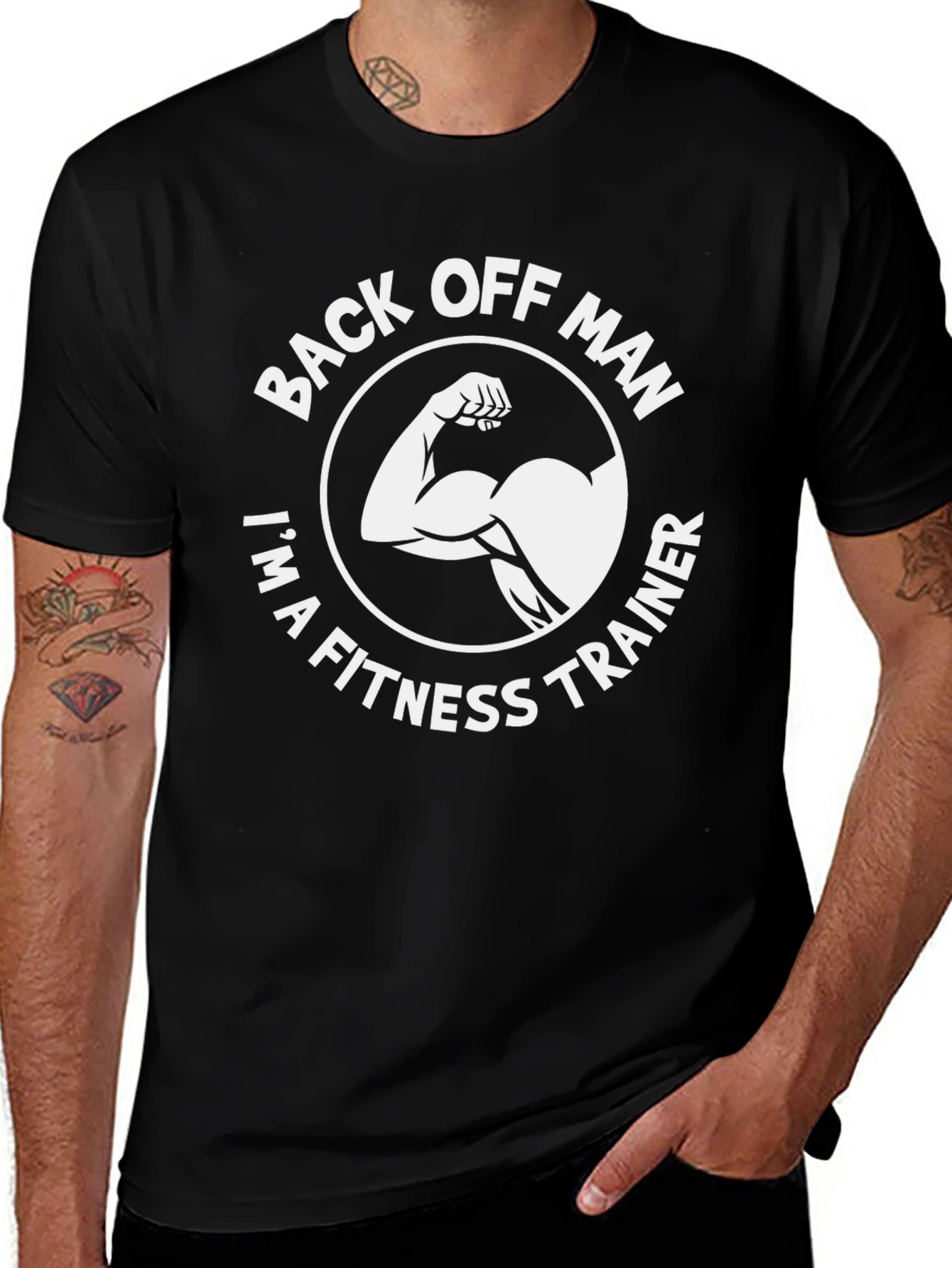 Fitness Trainer T-Shirt: Back Off Man Gym Ready!