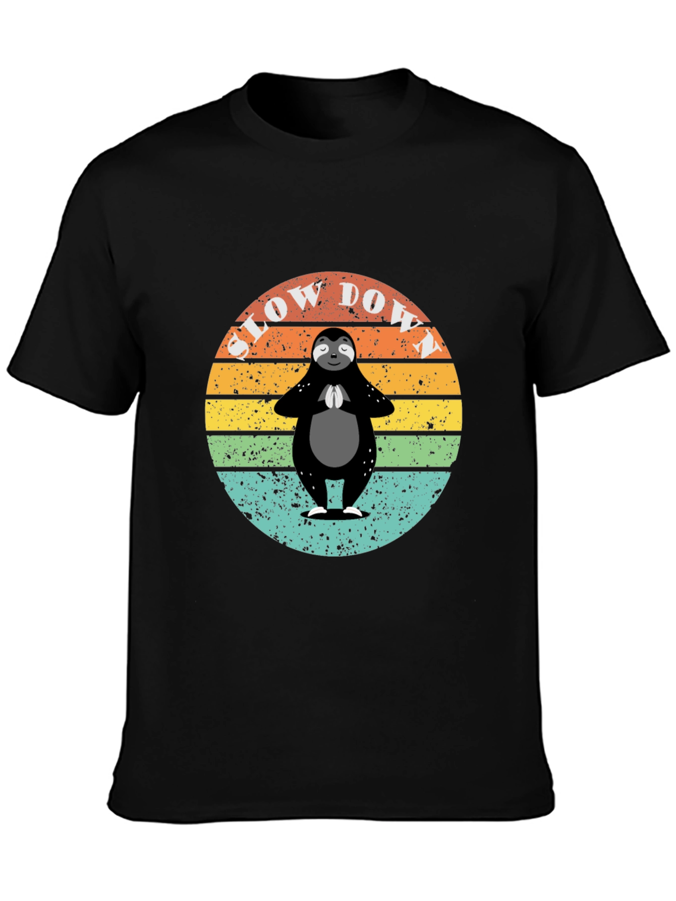 Retro Sloth Yoga T-Shirt - Slow Down