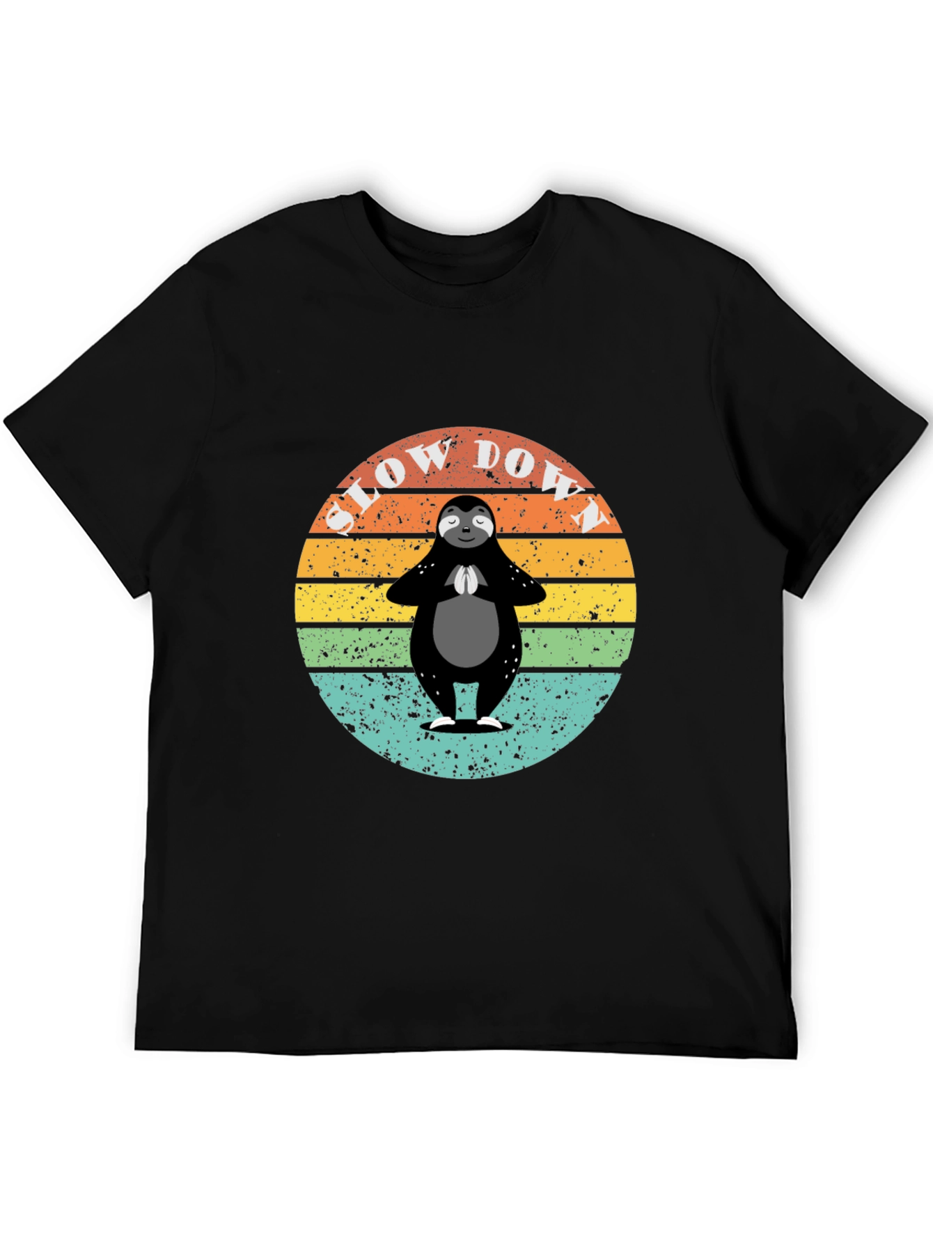 Retro Sloth Yoga T-Shirt - Slow Down
