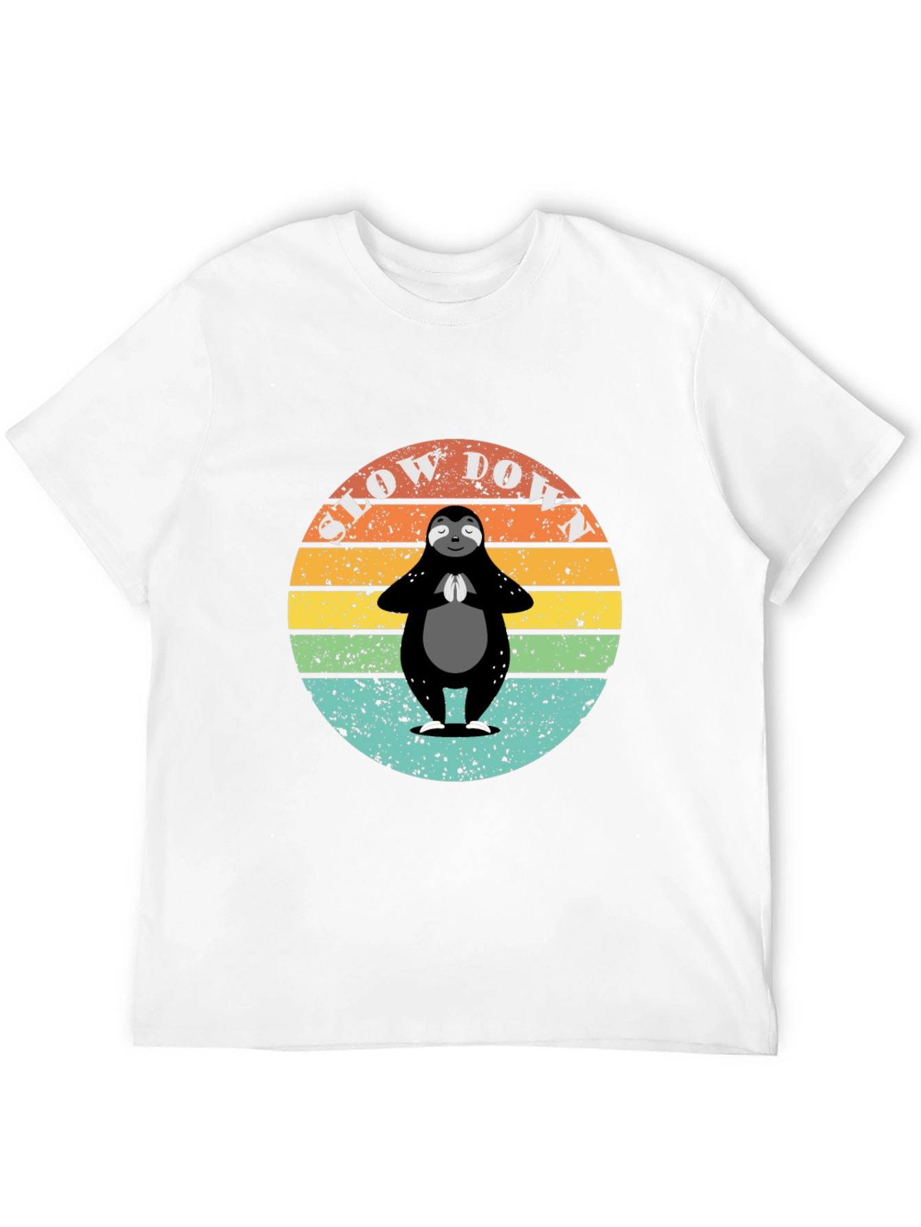 Retro Sloth Yoga T-Shirt - Slow Down