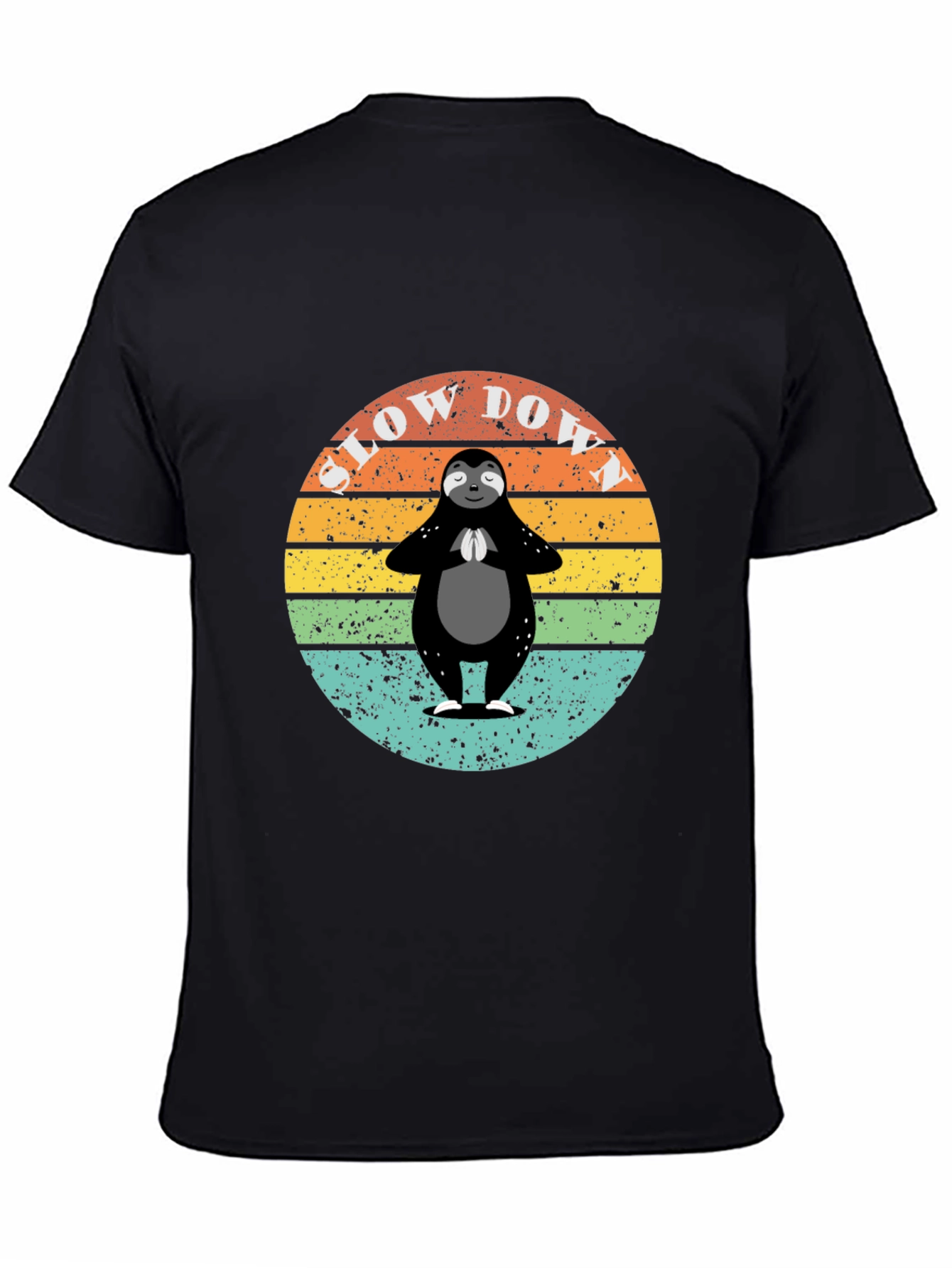 Retro Sloth Yoga T-Shirt - Slow Down