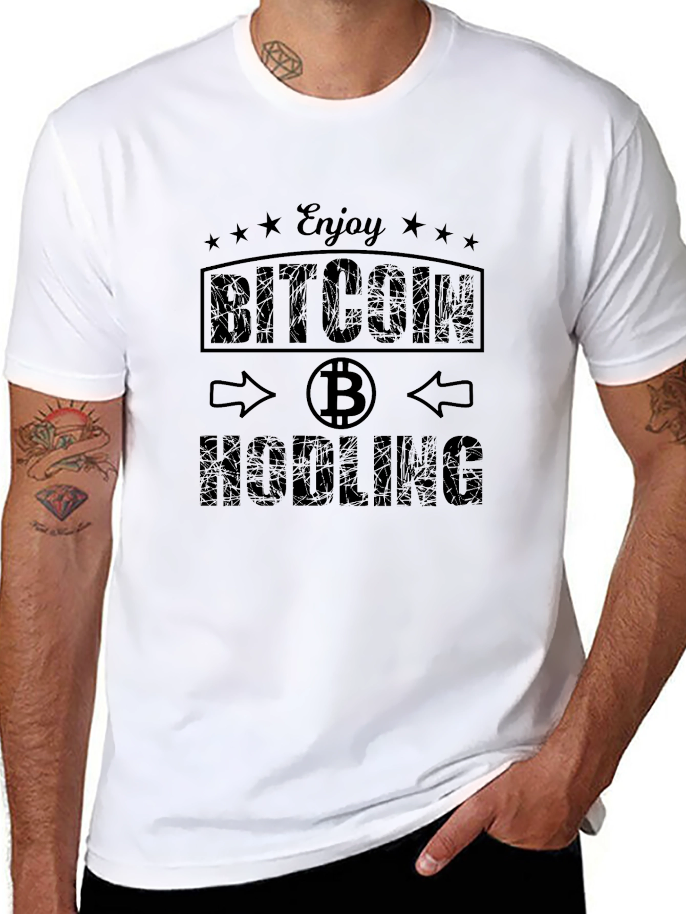 Bitcoin HODLING Black T-Shirt - Crypto Enthusiast Tee