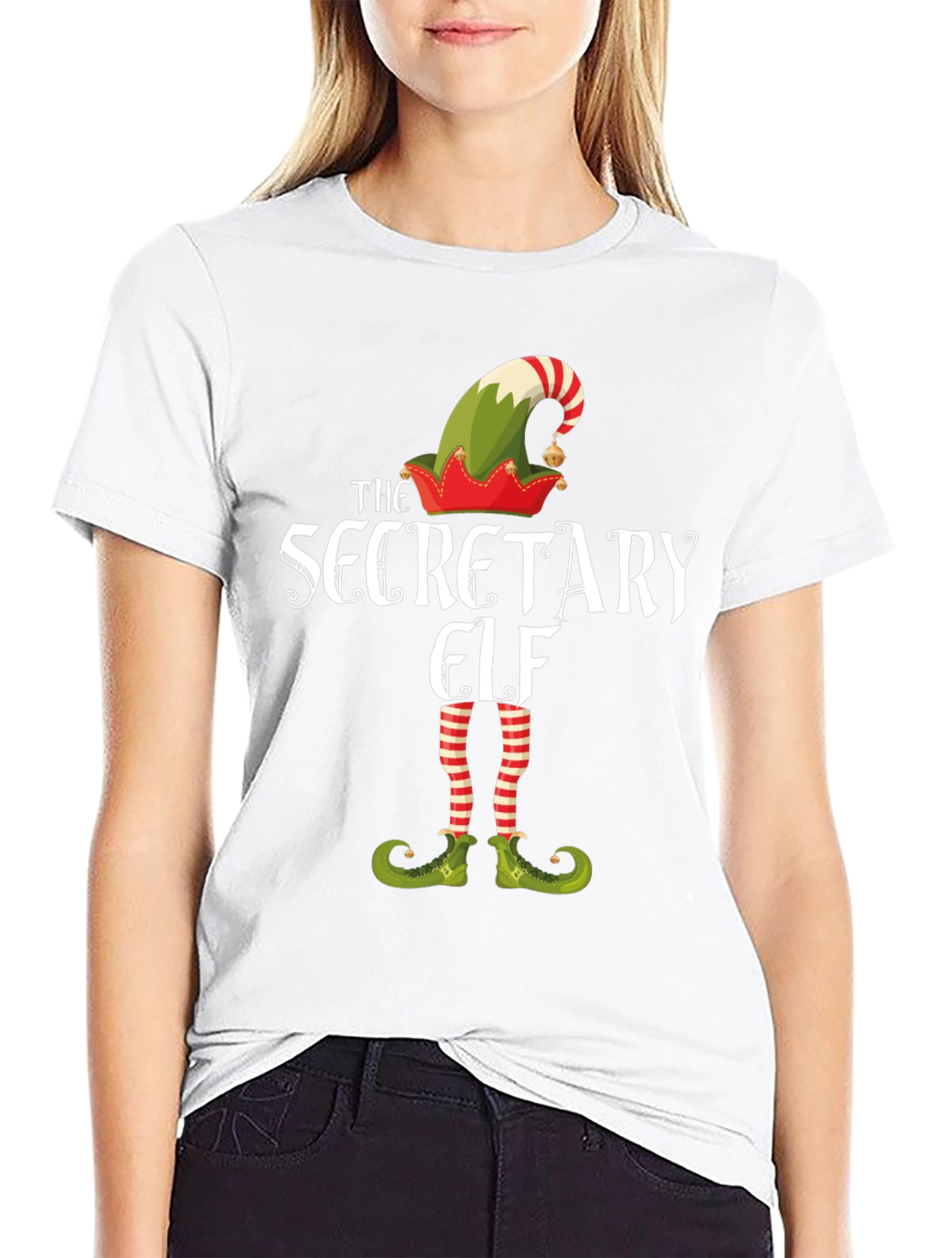 Secretary Elf T-Shirt - Holiday Festive Christmas Tee