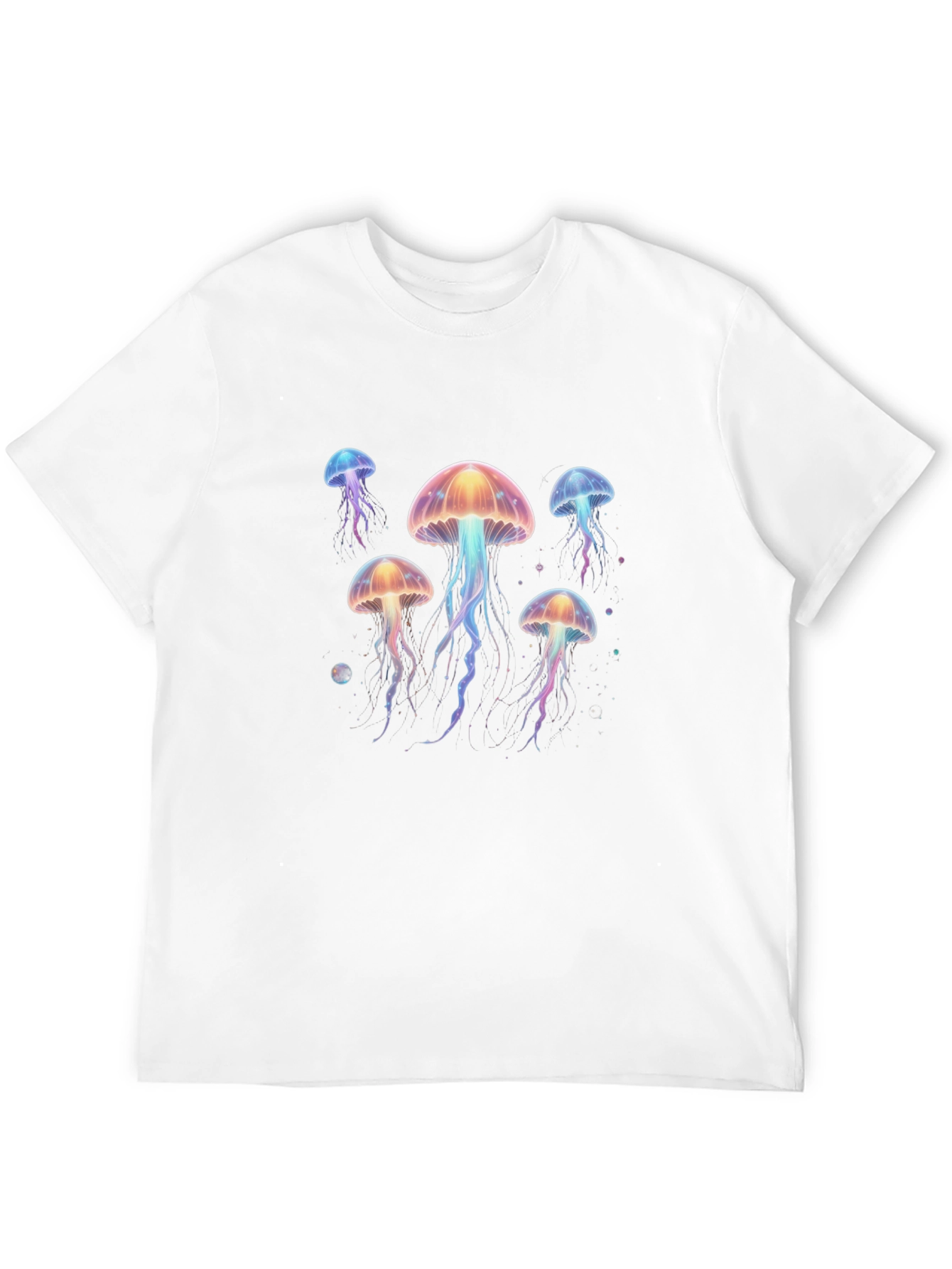 Jellyfish Graphic Print Black Tee