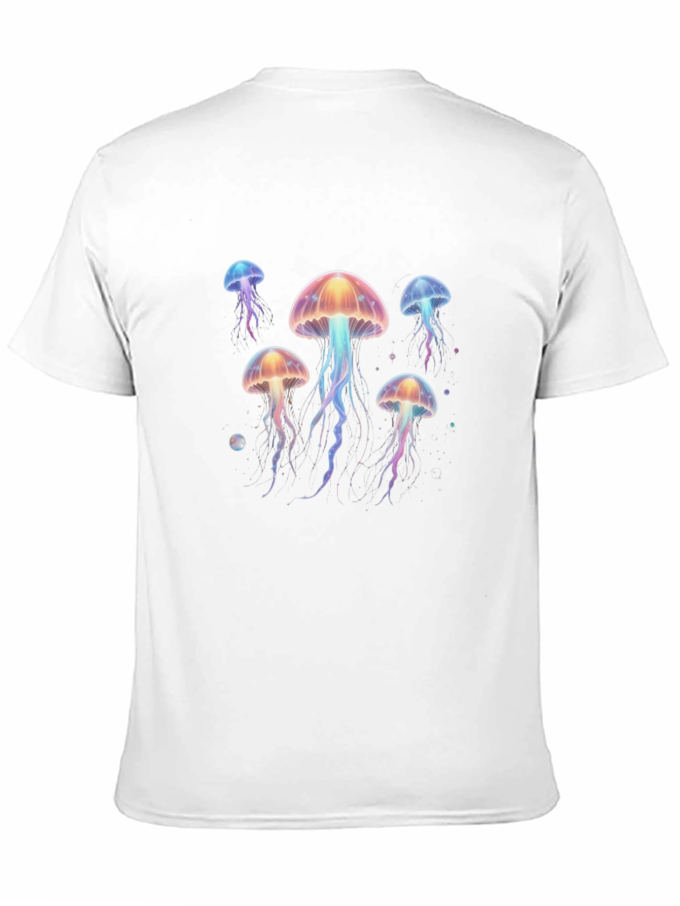 Jellyfish Graphic Print Black Tee