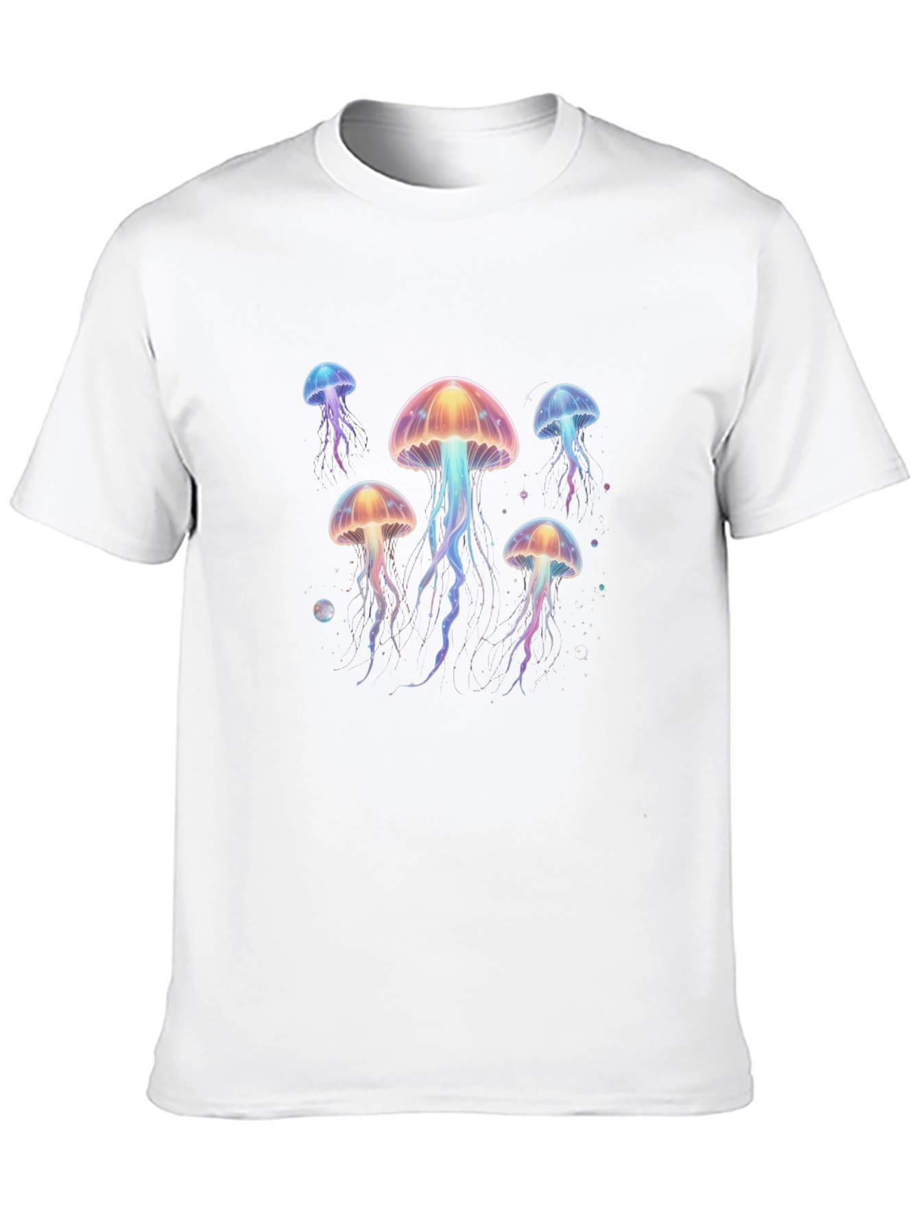 Jellyfish Graphic Print Black Tee