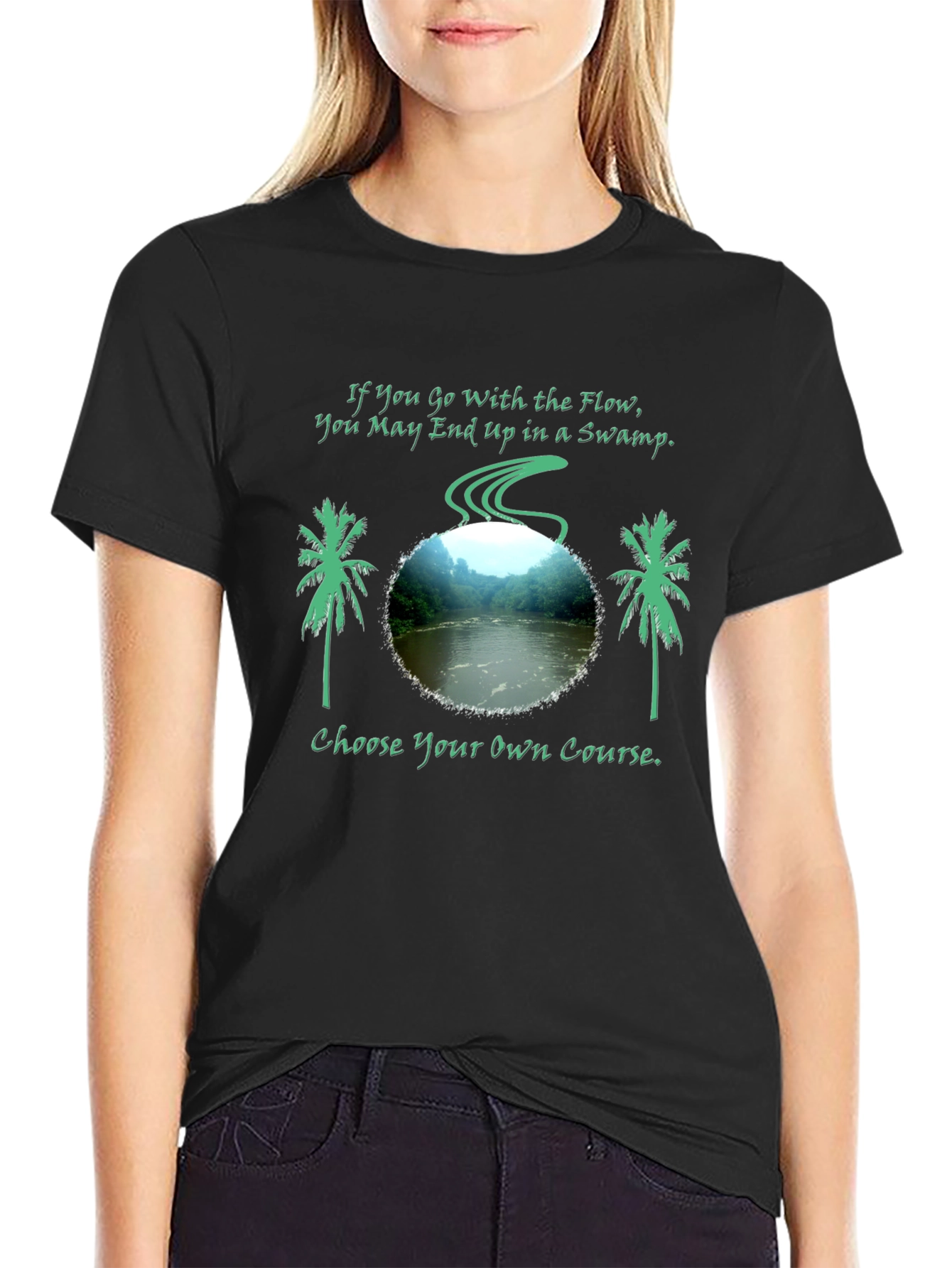 Swamp Flow Mens Graphic Tee - Choose Your Course