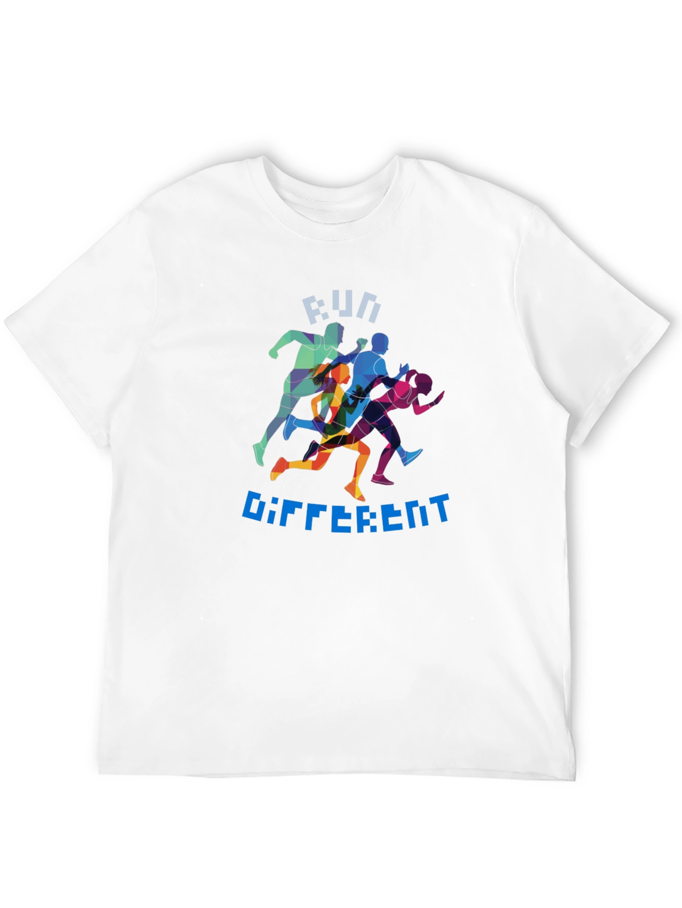 Run Different Graphic Tee - Black Crew Neck
