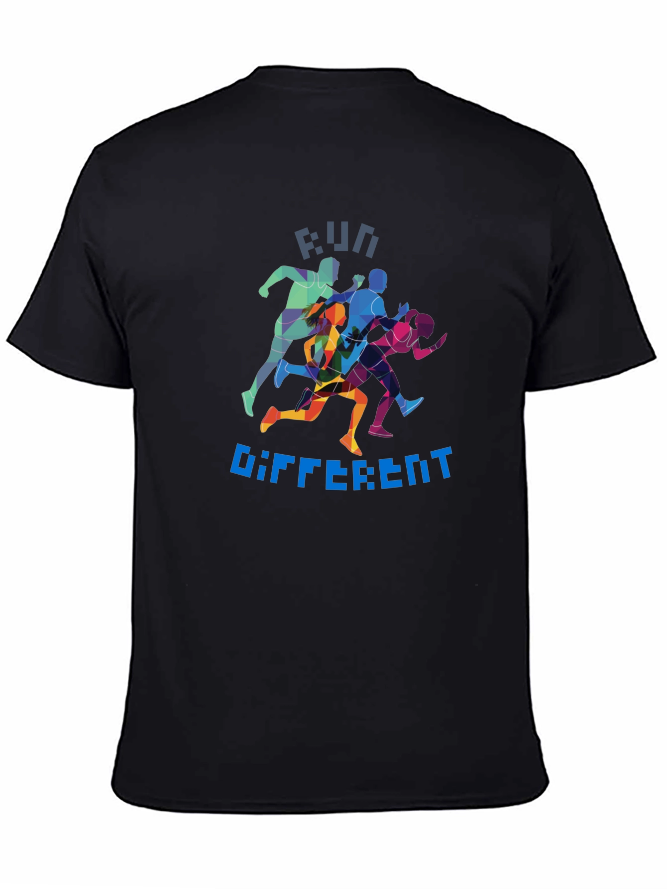 Run Different Graphic Tee - Black Crew Neck