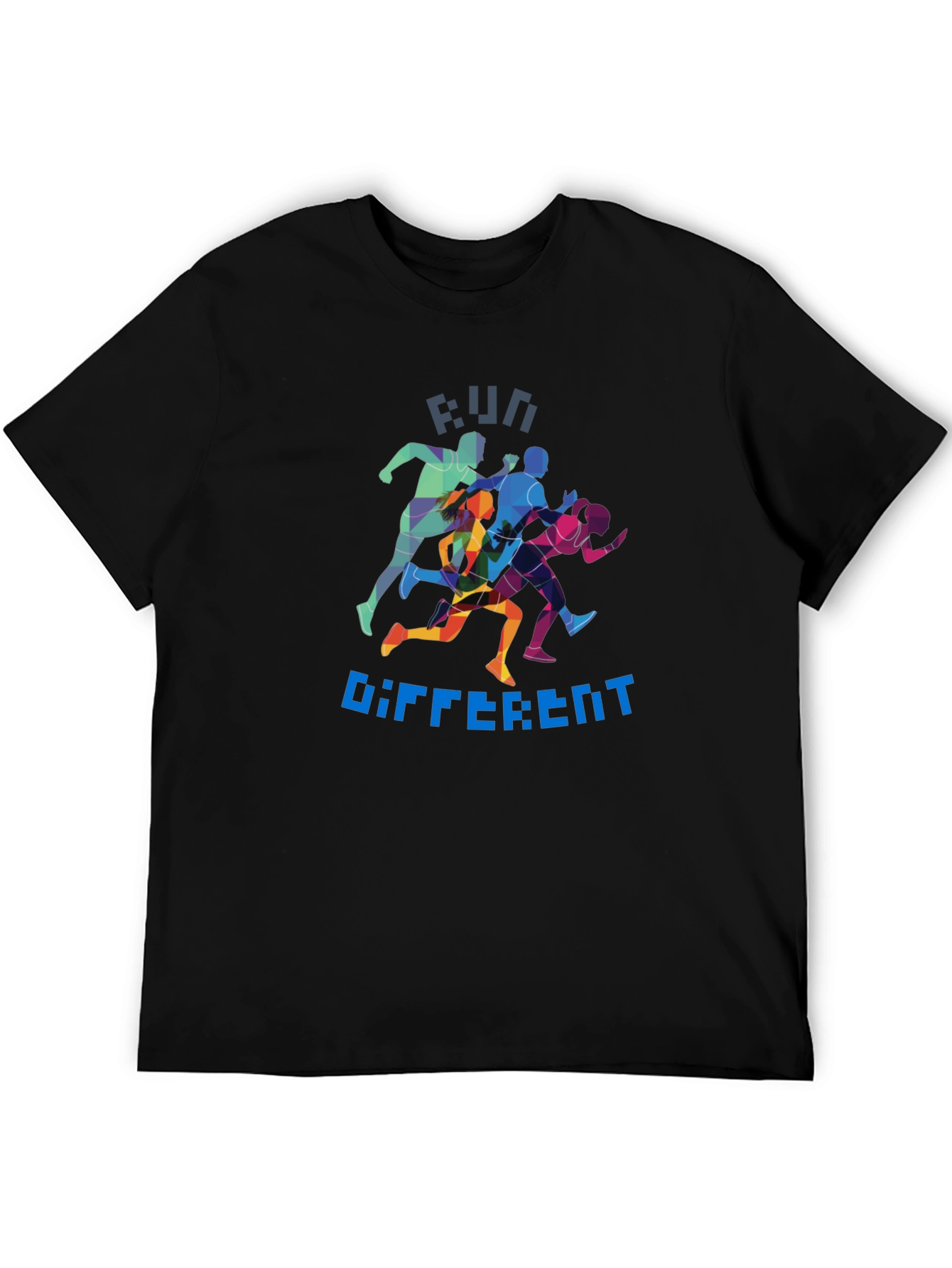 Run Different Graphic Tee - Black Crew Neck