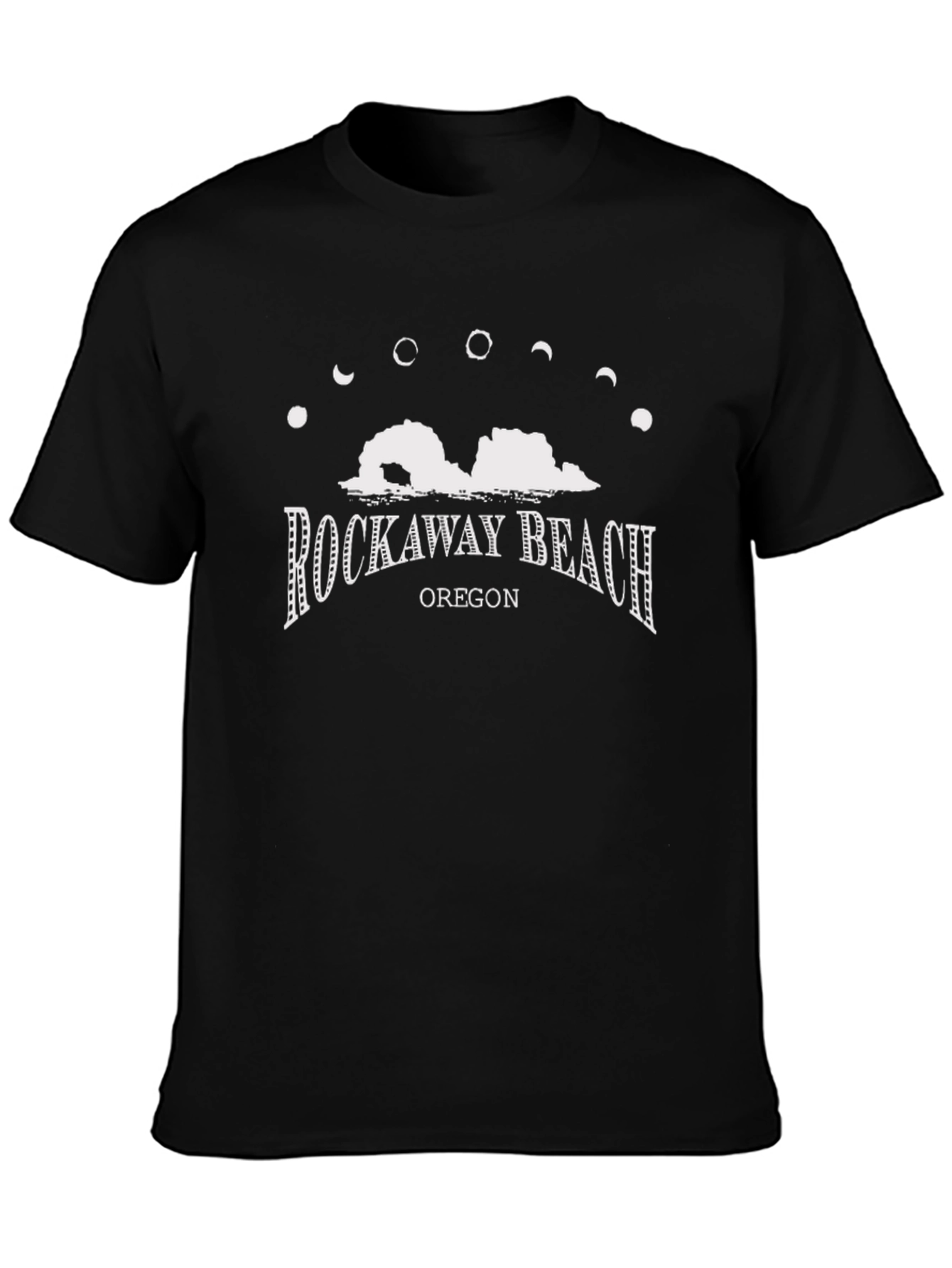 Rockaway Beach Oregon Black T-Shirt