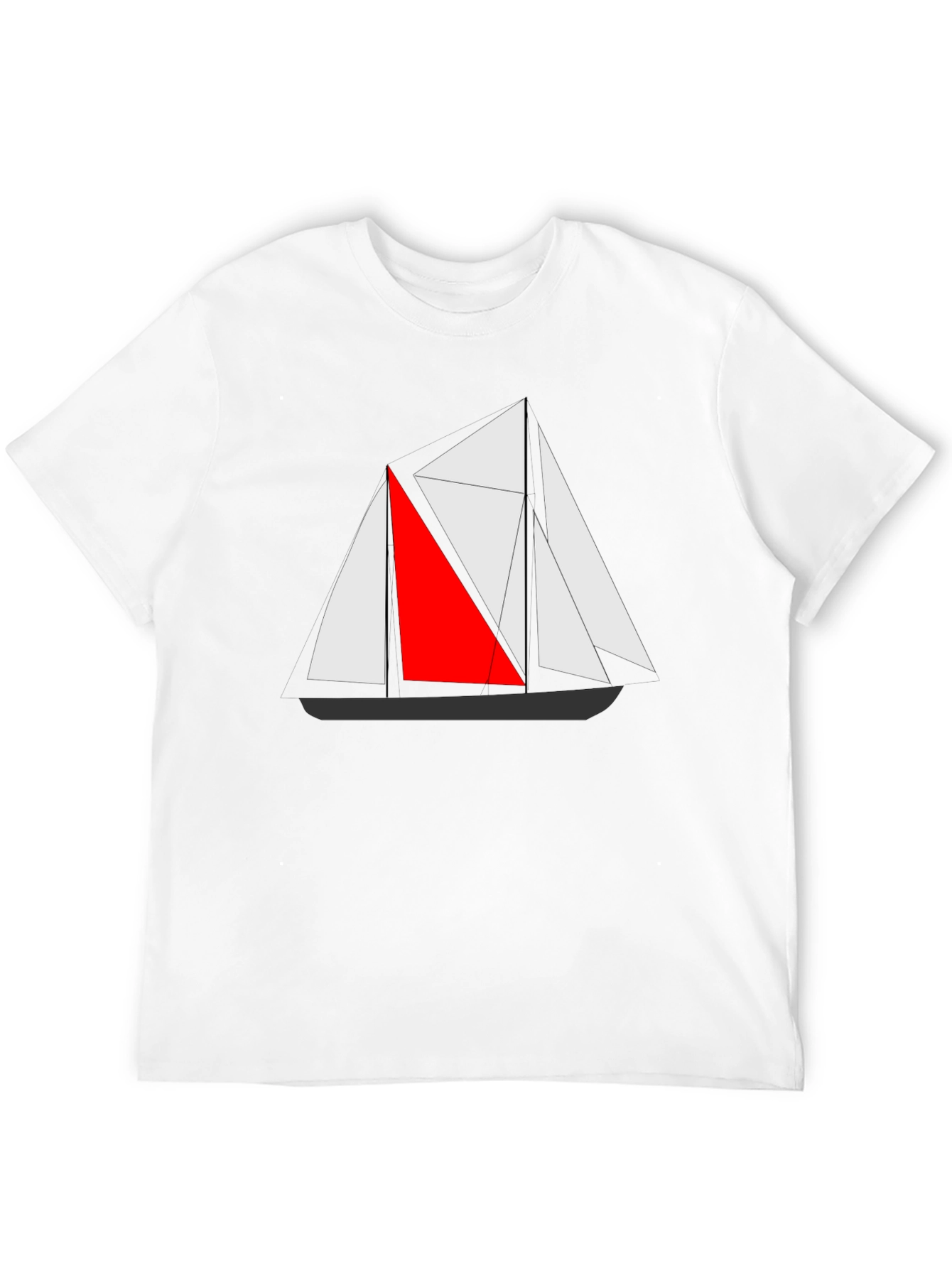 Sailboat Graphic Tee - Mens Black T-Shirt