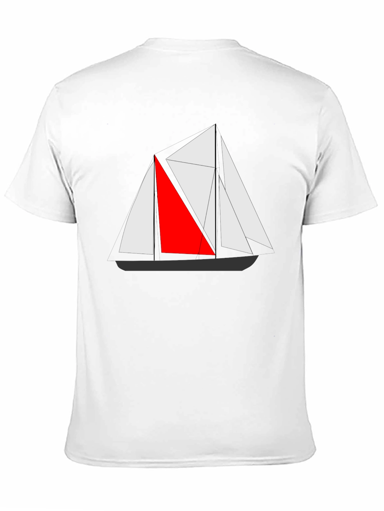 Sailboat Graphic Tee - Mens Black T-Shirt