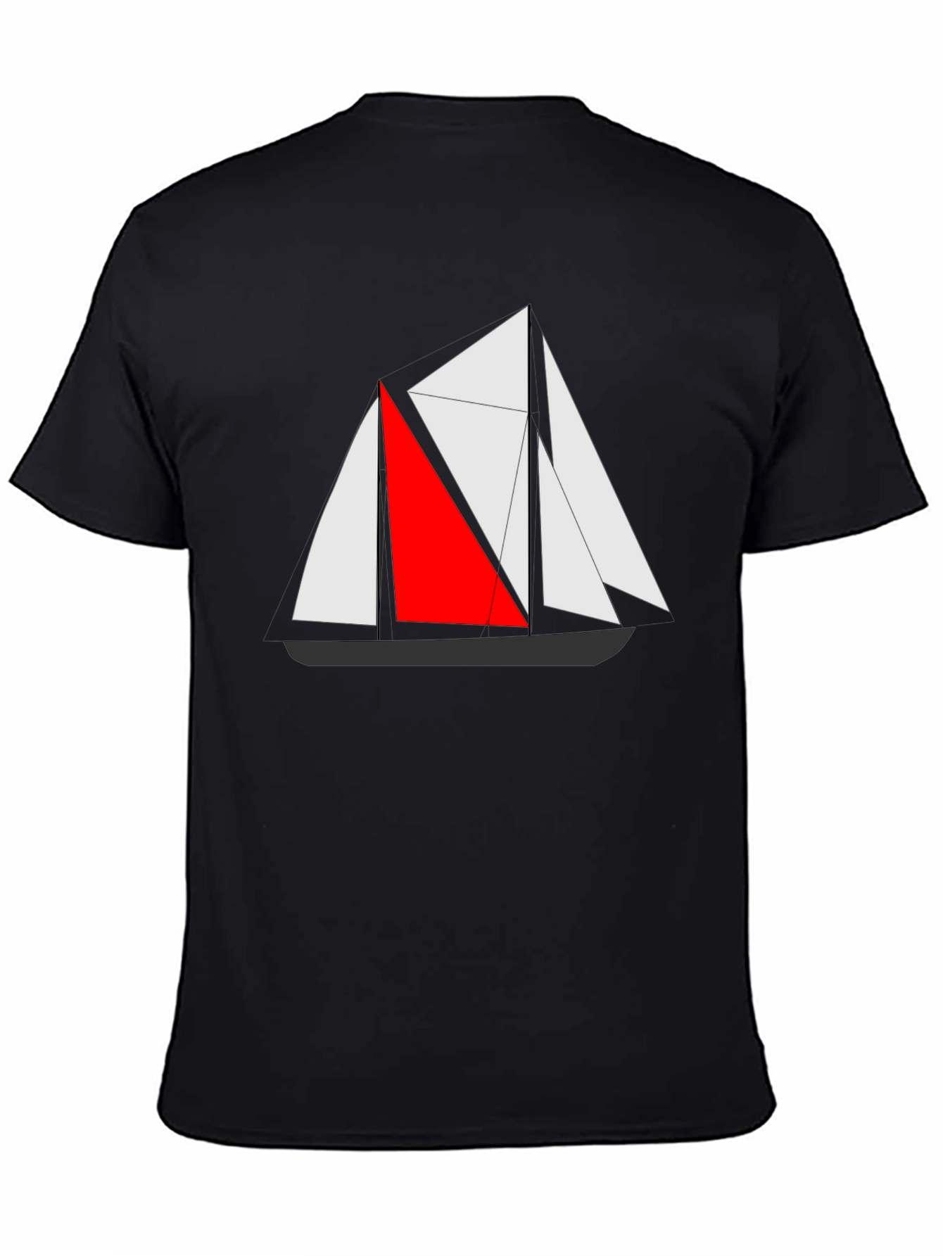 Sailboat Graphic Tee - Mens Black T-Shirt