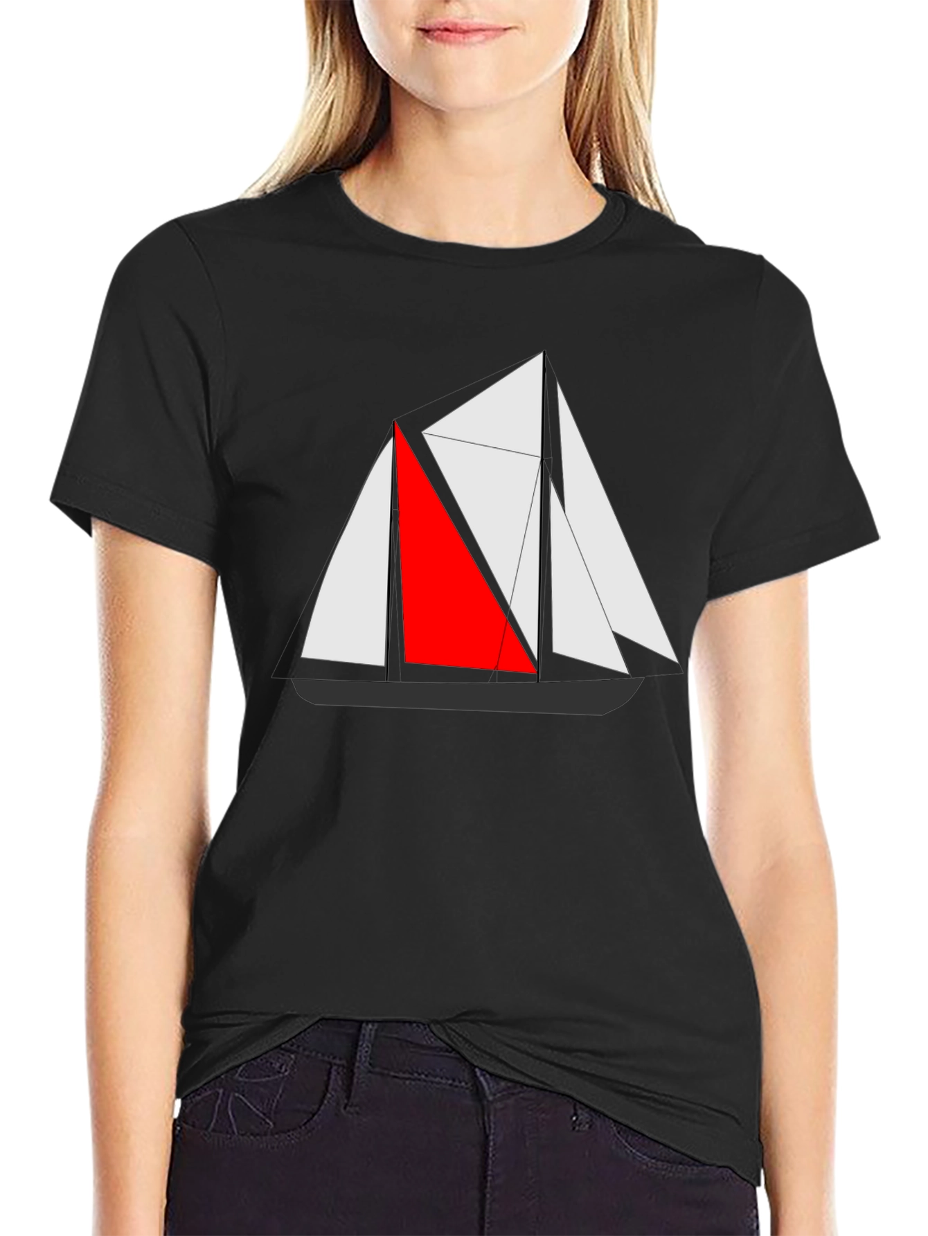 Sailboat Graphic Tee - Mens Black T-Shirt
