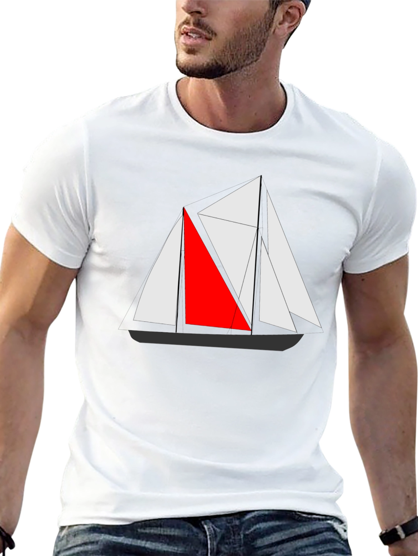 Sailboat Graphic Tee - Mens Black T-Shirt