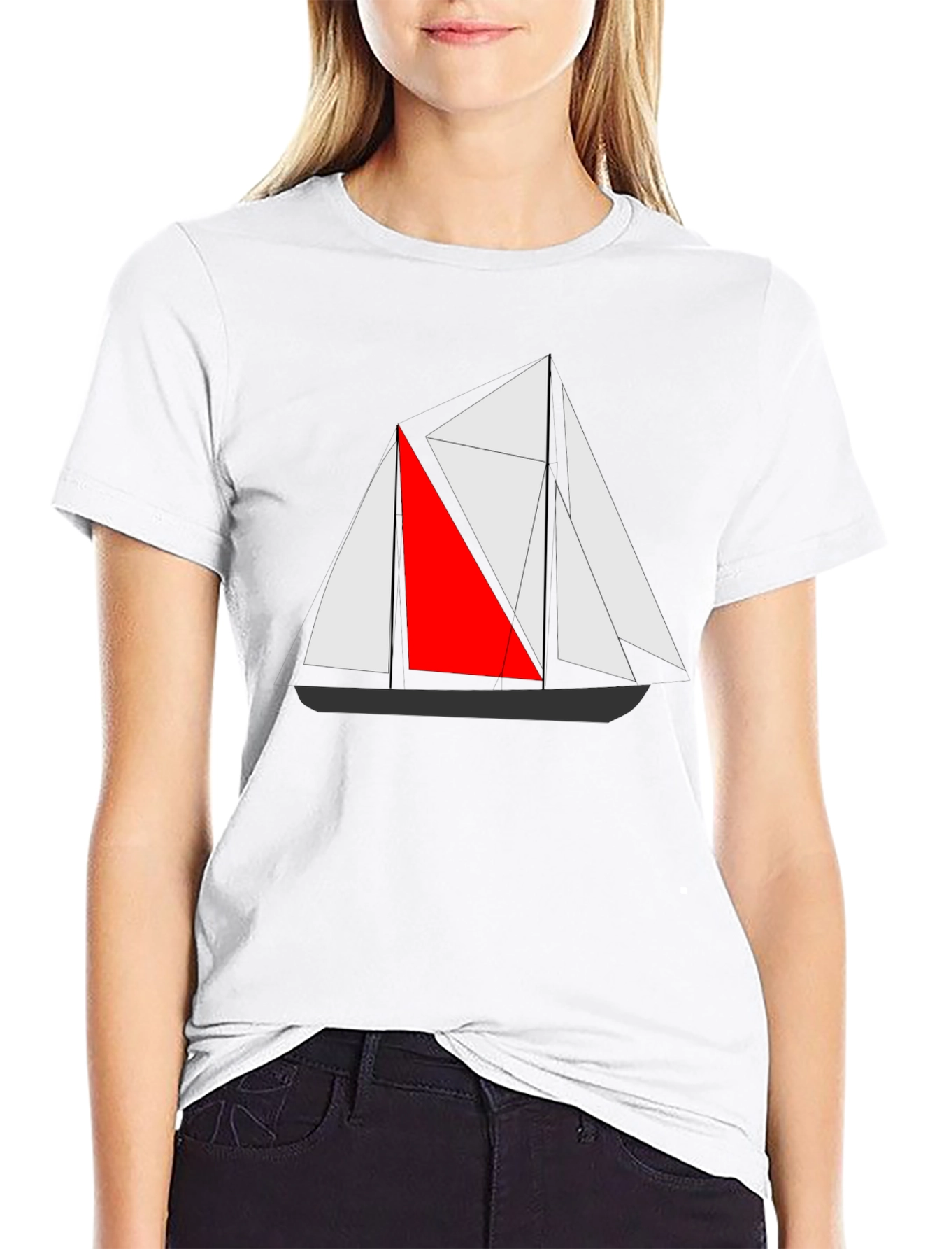 Sailboat Graphic Tee - Mens Black T-Shirt