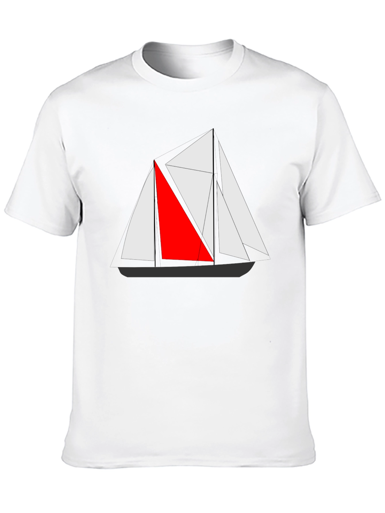 Sailboat Graphic Tee - Mens Black T-Shirt