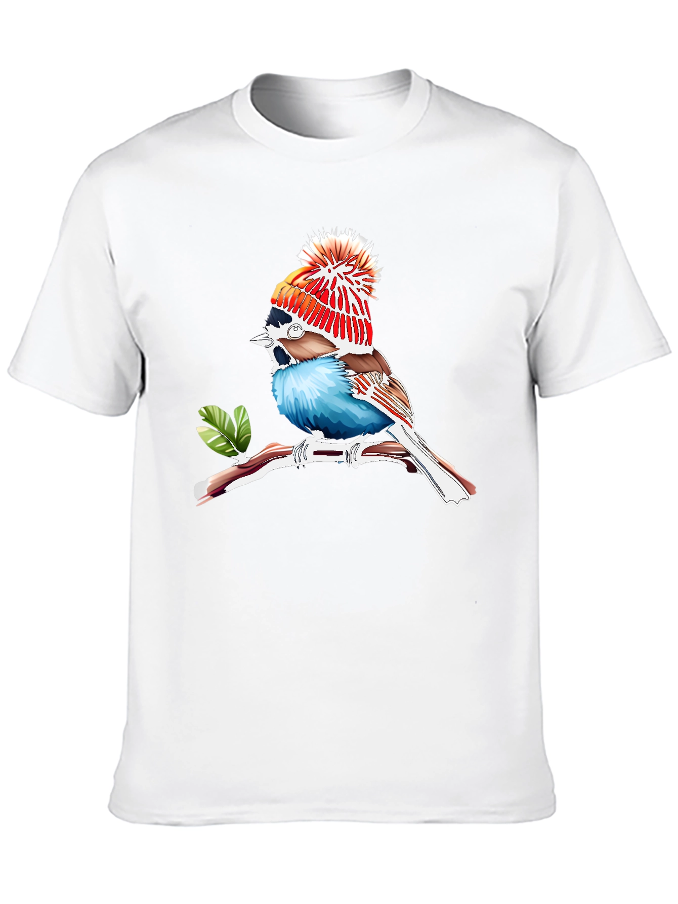 Whimsical Bird Graphic Tee - Unique Animal Print T-Shirt