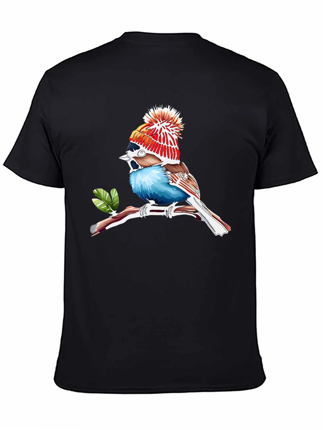 Whimsical Bird Graphic Tee - Unique Animal Print T-Shirt