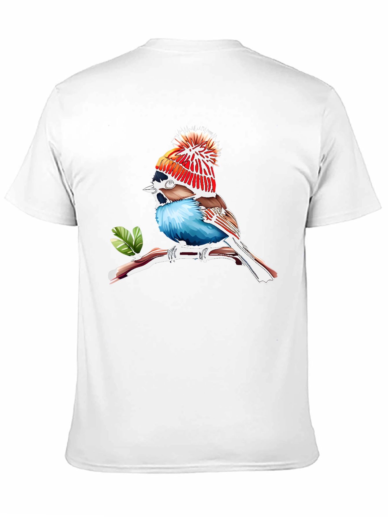 Whimsical Bird Graphic Tee - Unique Animal Print T-Shirt