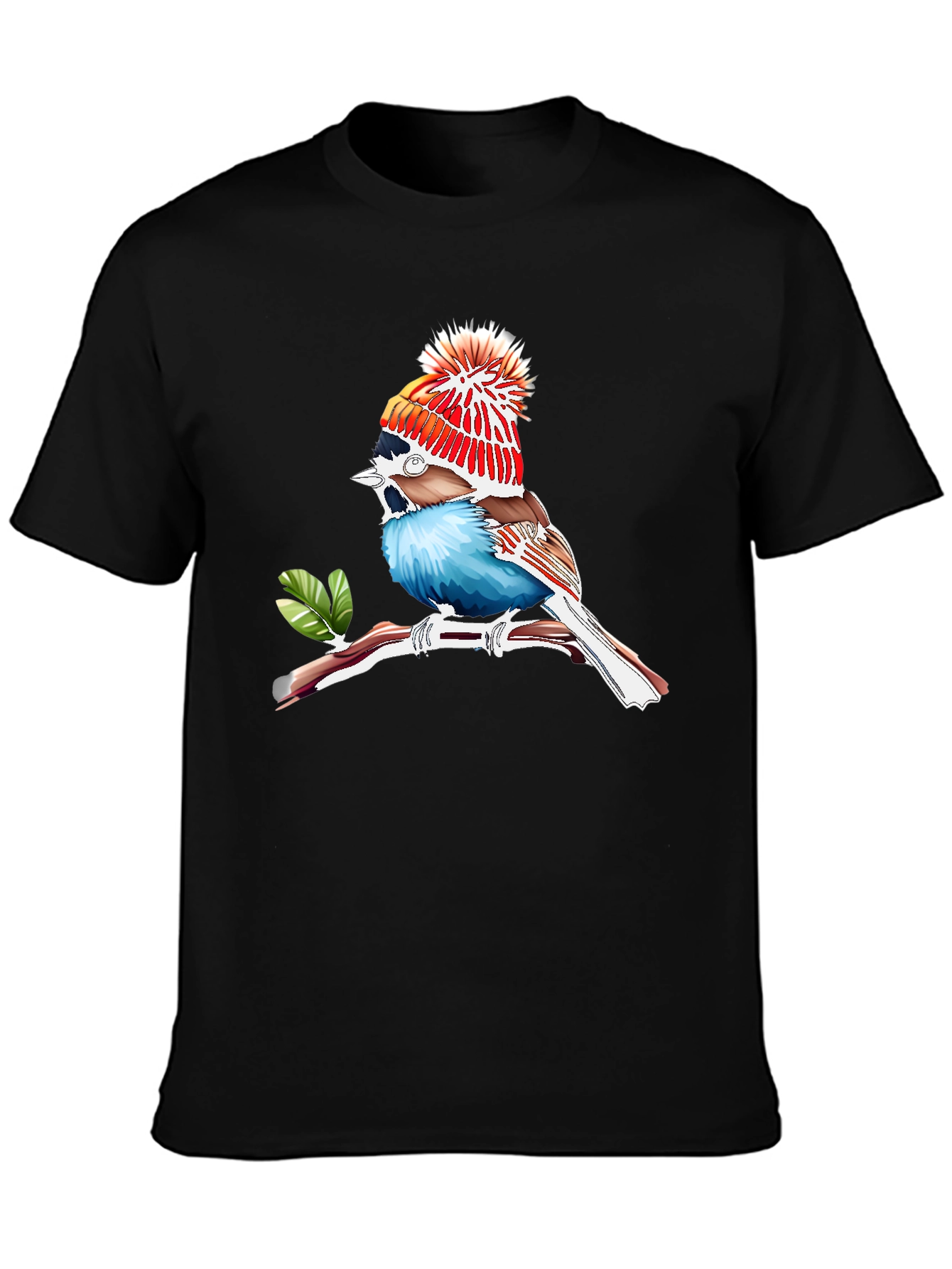 Whimsical Bird Graphic Tee - Unique Animal Print T-Shirt