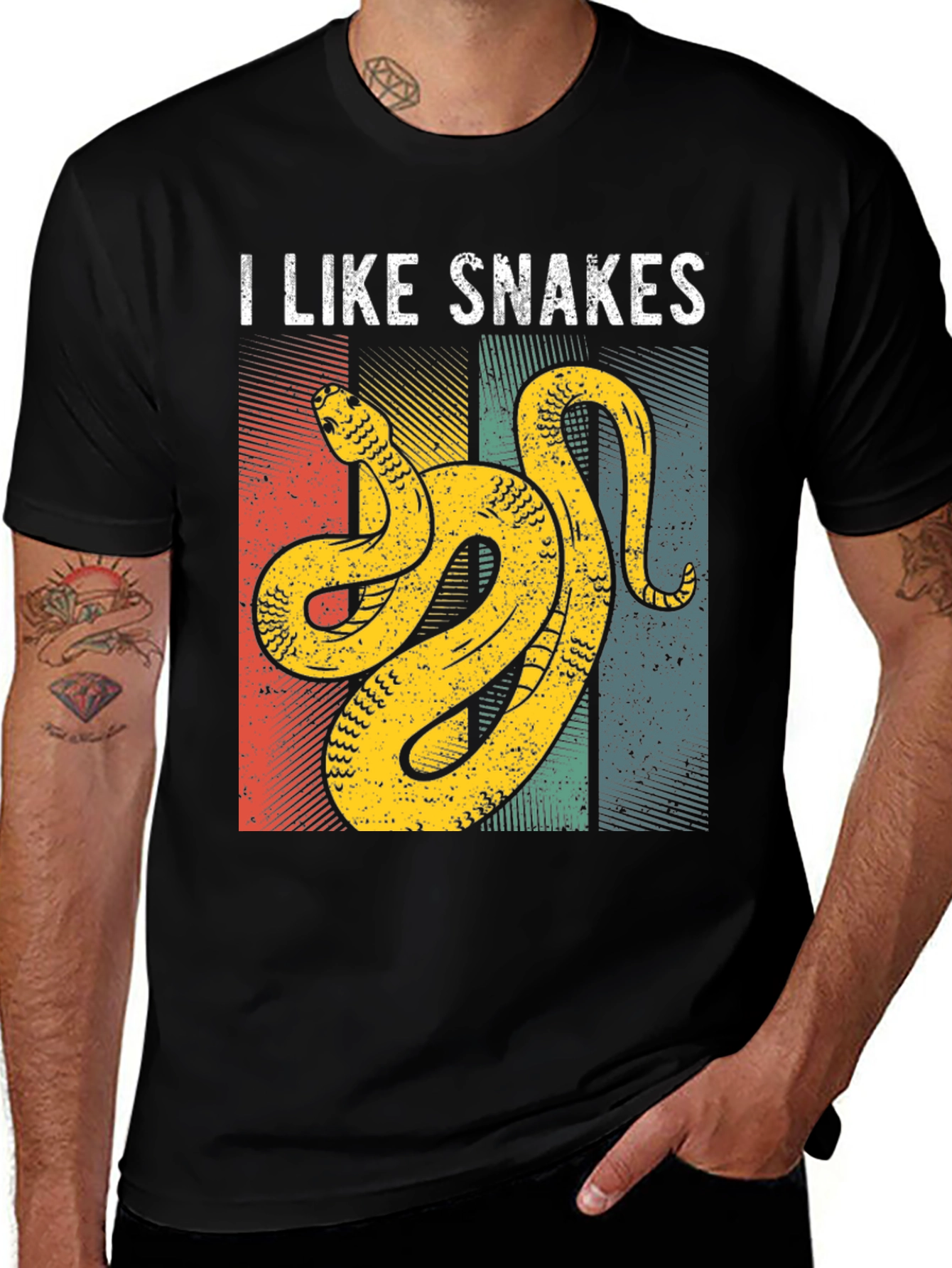 I Like Snakes T-Shirt Retro Graphic Design