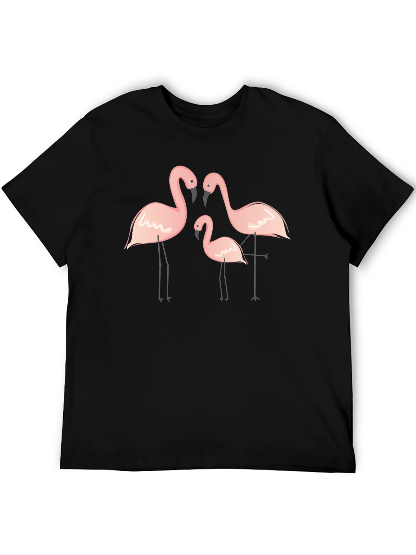 Flamingo Family Black T-Shirt