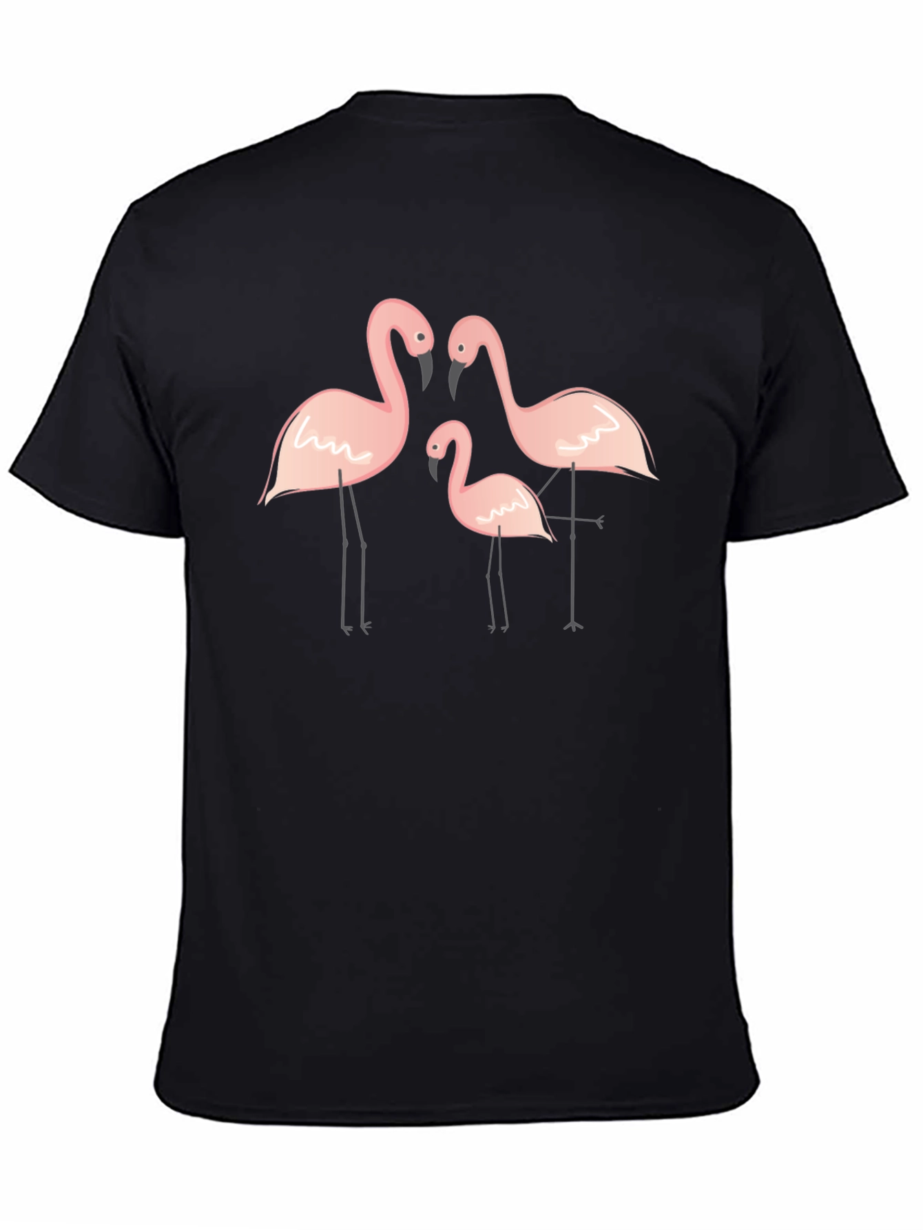 Flamingo Family Black T-Shirt