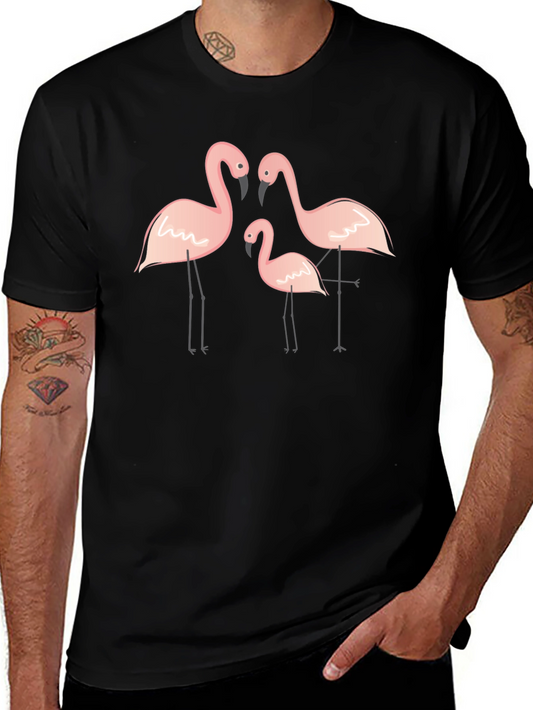 Flamingo Family Black T-Shirt