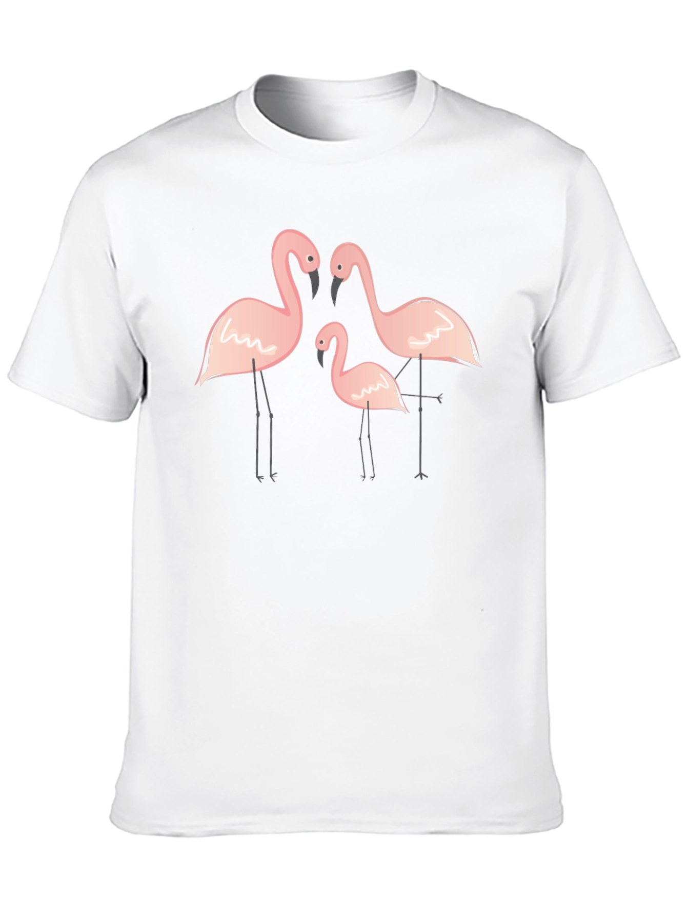 Flamingo Family Black T-Shirt