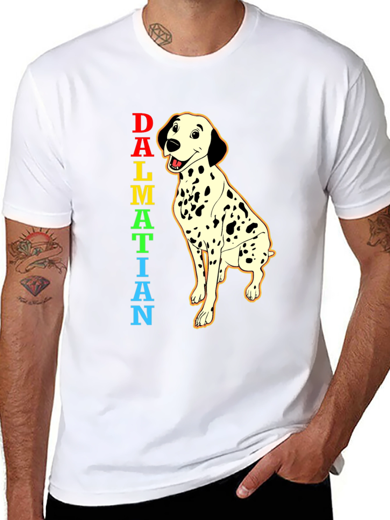 Dalmatian Dog T-Shirt Cartoon Puppy Tee