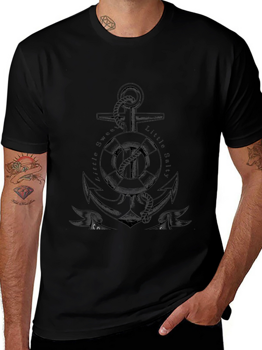 Anchor Graphic Mens Black T-Shirt