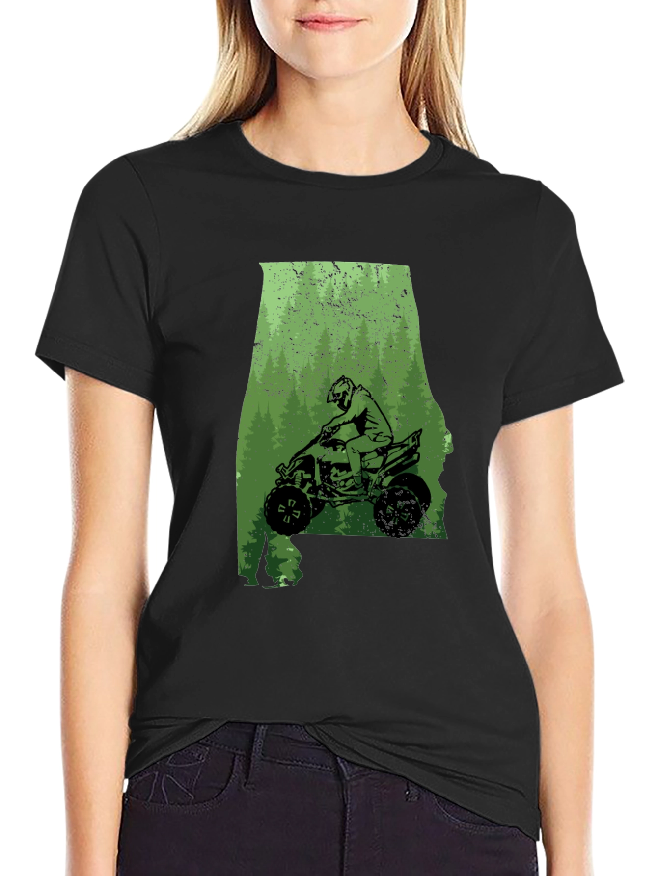 Alabama ATV Rider Graphic Tee - Black