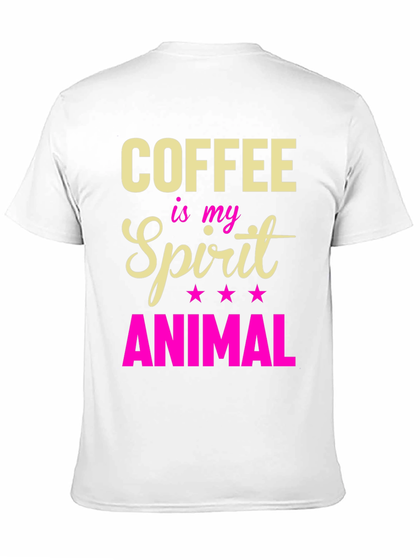 Coffee is My Spirit Animal Graphic Tee - Black